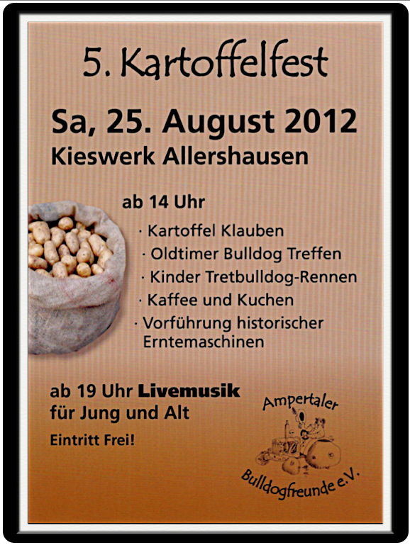 Kortoffelfest - Allershausen, Livemusik, für Jung & Alt, - Eintrit Frei!